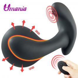 Remote Control Anal Ball Butt, Plug Dildo Vibrator Inflatable, Huge Male Prostate Massager