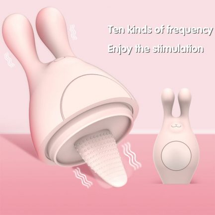 Rabbit Tongue Dildo For Women, Vibrator Heating Nipple Sucker, G-spot Toys Licking Oral Clitoris