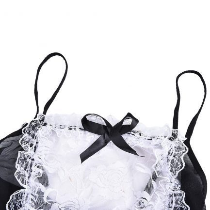 Bow Lace Cosplay Maid Uniform Lingerie, Sexy Underwear and lenceria Erotic lingerie