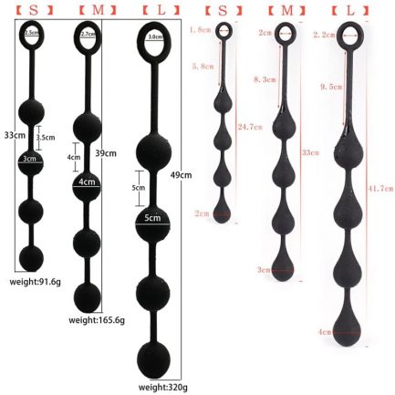 Silicone Big Anal Beads Balls, Butt Plug for Women Anus