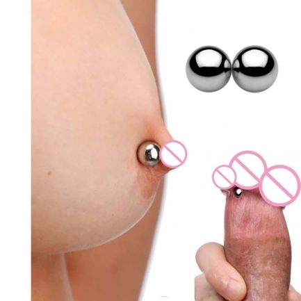 Magnetic Orbs Nipple Clamps, Female BDSM