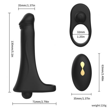 Wireless Double Penetration Remote Control Strap On Vibrators For Men