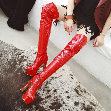 Size 34-43 Over the Knee Boots, Women Faux Suede Thigh High Boots