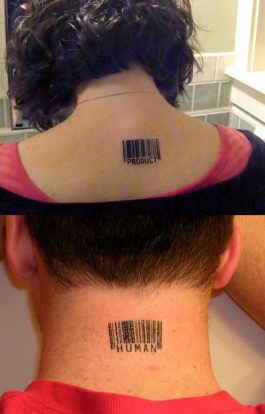 4 BDSM Temporary Barcode Tattoos, Waterproof Sticker Men Women
