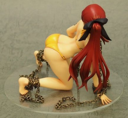 Japanese Anime 18cm Fairy Tail Elza Scarlet Yellow Bikini with Pose action figure T30
