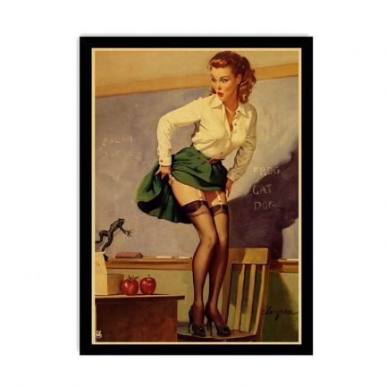 New World War II, Sexy Pin up Girl, Vintege Poster sticker Kraft Paper and Prints Art Wall