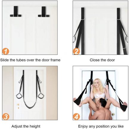 Door SexySwing with Seat, Sexy Slave Bondage Love, Slings with Adjustable Straps, Holds up to 300lbs