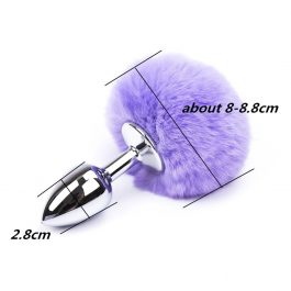 Sexy Anal Plug Bunny Tail, Stainless Steel Butt Plugs
