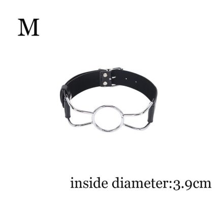 S/M/L Size Leather Open Mouth, Gag with O-Ring