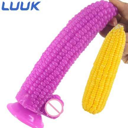 FAAK Big Dildo Vegetable Corn,  Dildo With Suction Cup Sex.