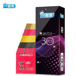 Mingliu 30pcs 5 Types, Ultra Thin Condoms, Latex Dots for Pleasure
