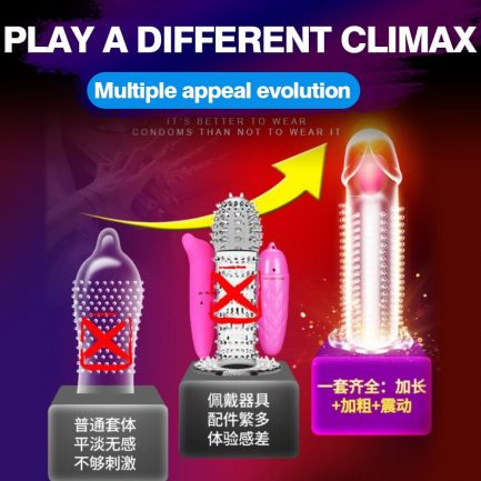 Penis vibrators Condom, Reusable Penis Sleeve Extender, Realistic Silicone Extension