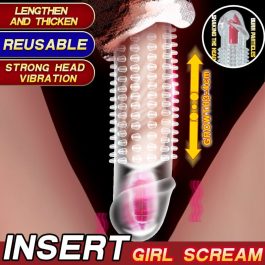 Penis vibrators Condom, Reusable Penis Sleeve Extender, Realistic Silicone Extension