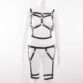 BDSM Bondage Rope, Leather Harness, Outfit Bra And Leg, Suspenders Straps, Garter, Belt