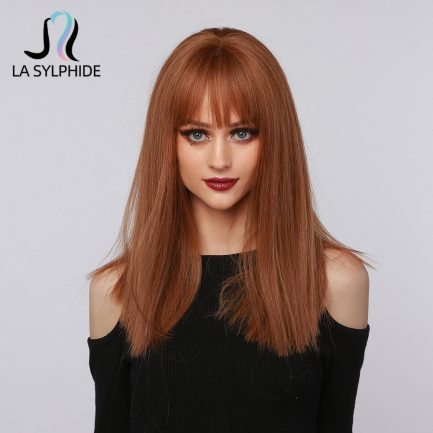 La Sylphide Cosplay Lolita Wig, Medium Long, Straight Deep Brown