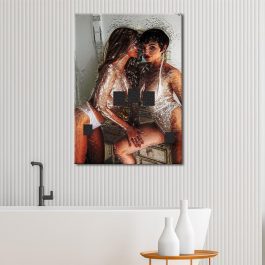 Canvas Painting Wall Art, Woman Wearing Erotic Lingerie, Posters and Prints Wall Pictures