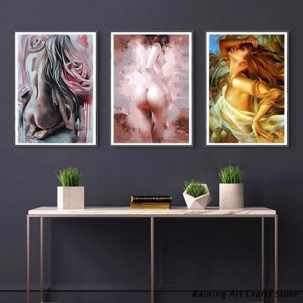 5D Diy Nude Erotic Art, Diamond Painting, Sexy Lady Home Decor