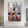 Modern Sexy Legs, Red High Heels, Wall Art Canvas Painting