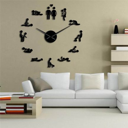 Sexy Position Wall Clock,  Modern Design, Sticker Wall watch