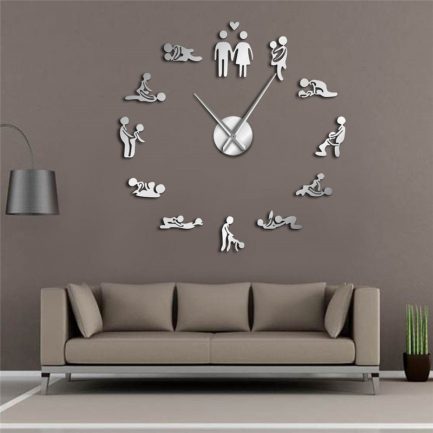 Sexy Position Wall Clock,  Modern Design, Sticker Wall watch