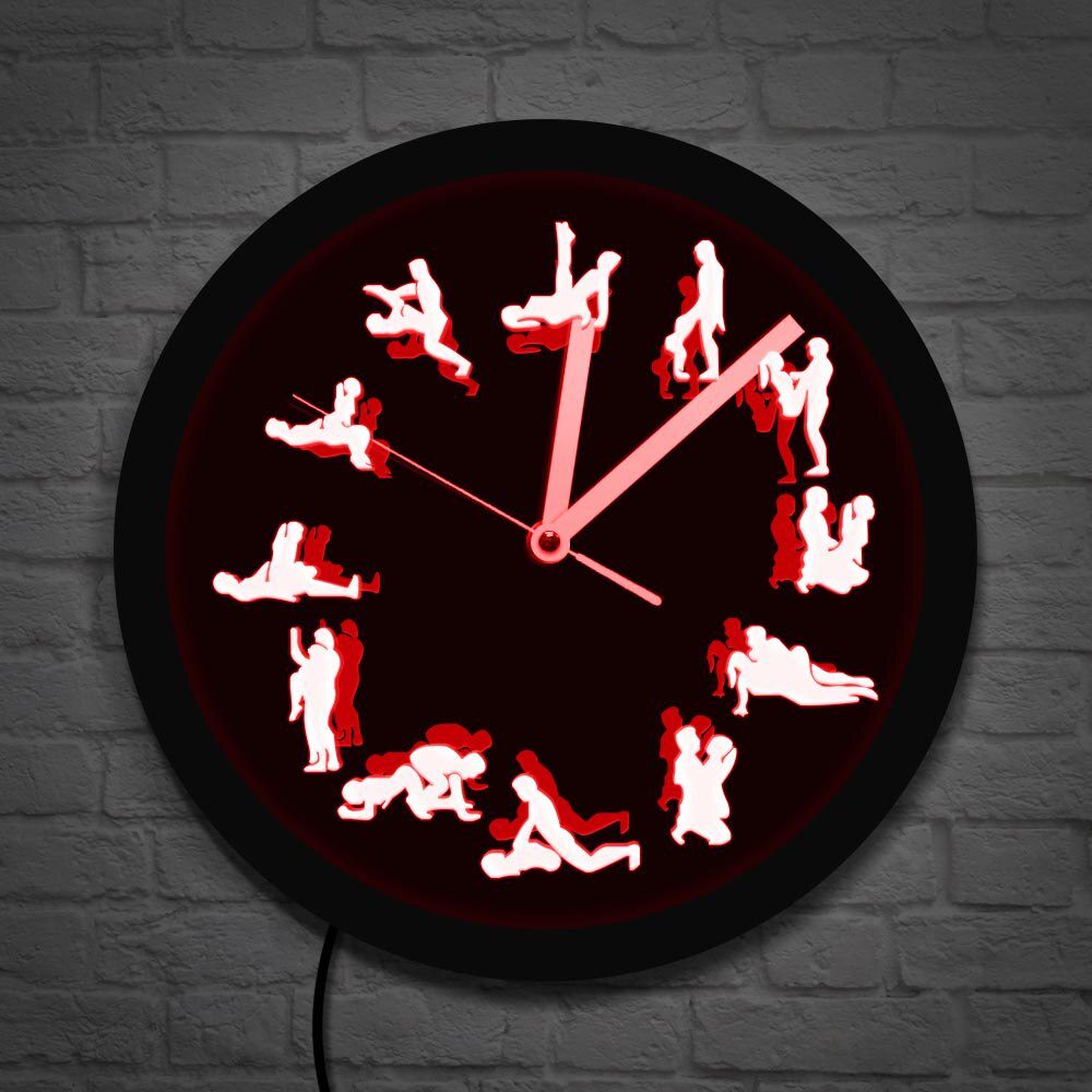 Night Club LED Neon sexy Positions  Wall Clock